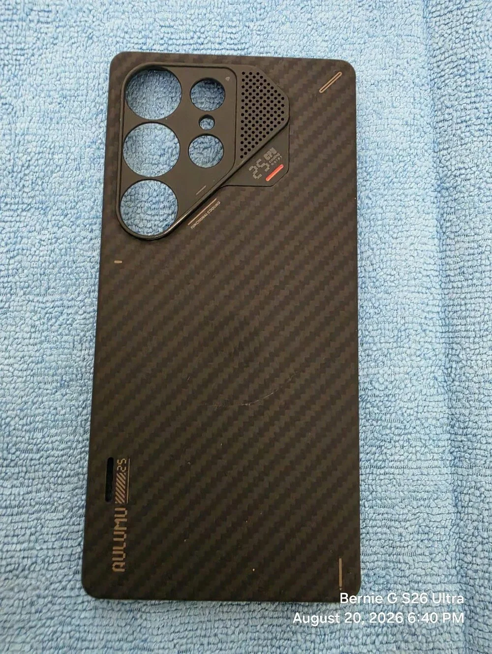 S25 Ultra Black Carbon Fiber Phone Case